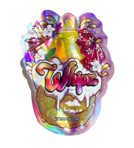 50 Pack 3.5g Shaped Mylar Bags – Whipped Dessert Graphic