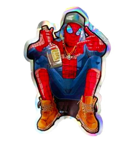 50 Pack 3.5g Shaped Mylar Bags – Spider Hero Graphic