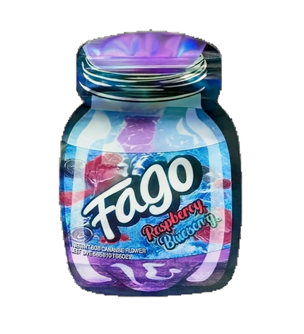 50 Pack 3.5g Shaped Mylar Bags – Fruit Soda Graphic