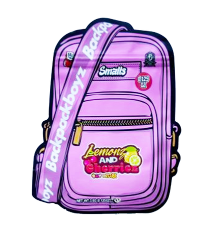 50 Pack 3.5g Shaped Mylar Bags – Lemon Cherry Graphic