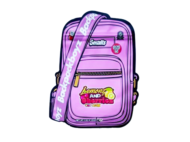 50 Pack 3.5g Shaped Mylar Bags – Lemon Cherry Graphic