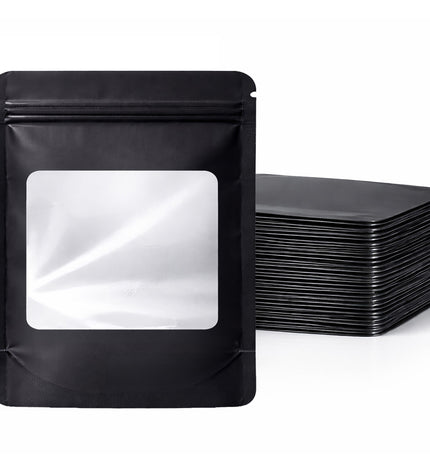 50 Pack - Med-Large Solid Color Zip-Seal Foil Pouches (4.25"x6.25") Square Style Selection