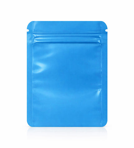 100 Pack – 1g Solid Color Mylar Bags with Square Window - Light Blue