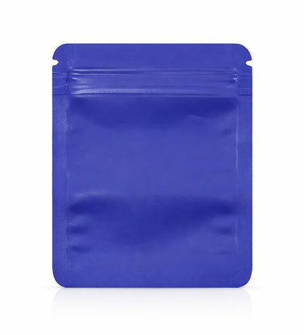100 Pack – 1g Solid Color Mylar Bags with Square Window - Purple