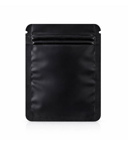 25 Pack – 1lb Solid Color Mylar Bags with Oval Window - Black