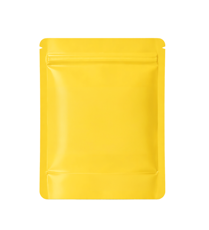 25 Pack – 1lb Solid Color Mylar Bags with Oval Window - Yellow
