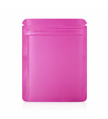 25 Pack – 1lb Solid Color Mylar Bags with Square Window - Pink