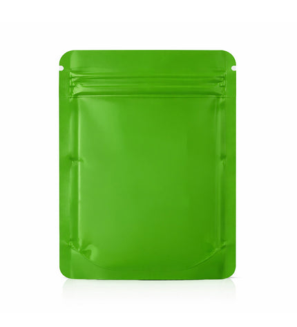 25 Pack – 1lb Solid Color Mylar Bags with Square Window - Green