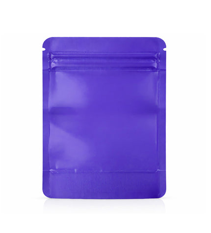 25 Pack – 1lb Solid Color Mylar Bags with Square Window - Purple