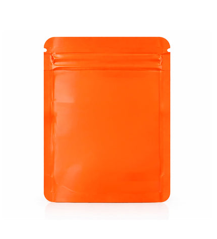 25 Pack – 1lb Solid Color Mylar Bags with Square Window - Orange