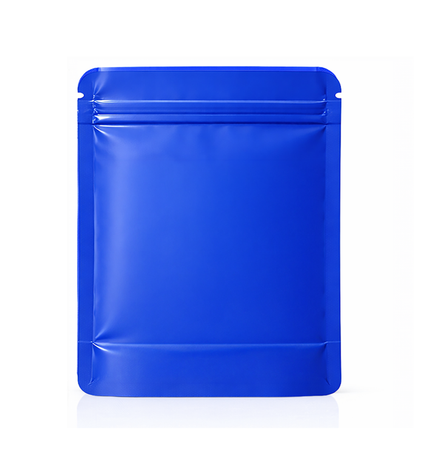 50 Pack – 28g Solid Color Mylar Bags with Oval Window - Royal Blue