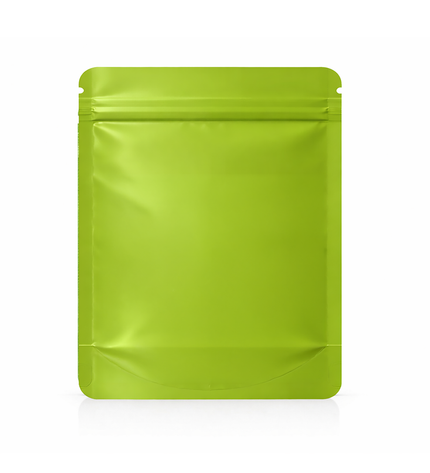 50 Pack – 28g Solid Color Mylar Bags with Oval Window - Green