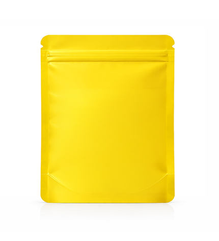 50-Pack 28g Solid Color Mylar Bags with Oval Window – Yellow