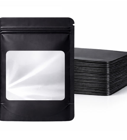 50 Pack - Large Solid Color Zip-Seal Foil Pouches (6"x8") Square Style Selection