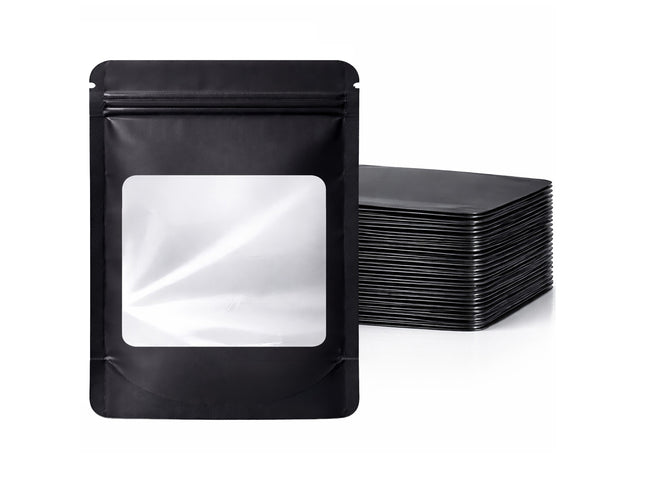 50 Pack - Large Solid Color Zip-Seal Foil Pouches (6"x8") Square Style Selection