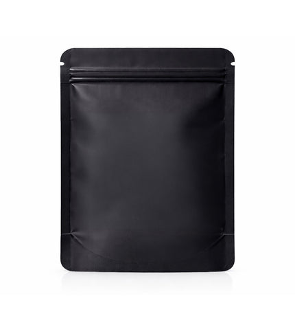 50 Pack – 28g Solid Color Mylar Bags with Square Window - Black