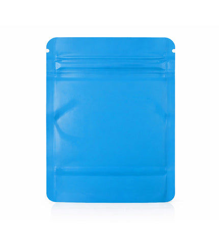 50 Pack – 28g Solid Color Mylar Bags with Square Window - Light Blue