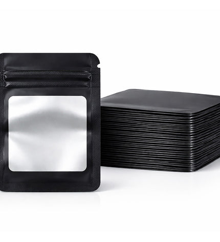 50 Pack - Small Solid Color Zip-Seal Foil Pouches (4"x5") Square Style Selection