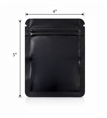 50 Pack - Small Solid Color Zip-Seal Foil Pouches (4"x5")  - 12 Color Options
