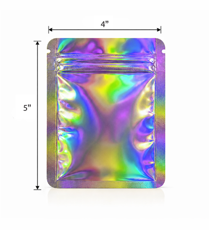 50 Pack - Small Solid Color Zip-Seal Foil Pouches (4"x5")  - 12 Color Options