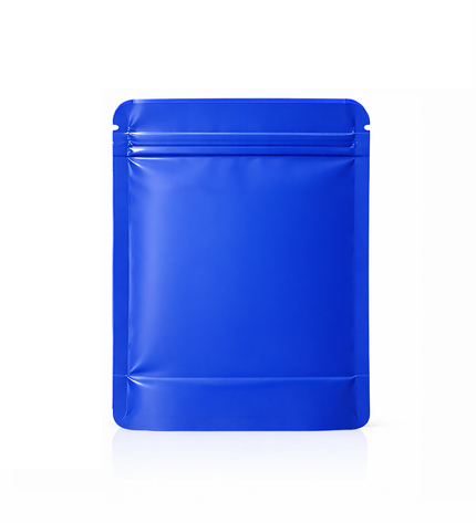50 Pack – 7g Solid Color Mylar Bags with Oval Window - Royal Blue