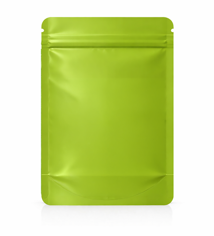 50 Pack – 7g Solid Color Mylar Bags with Oval Window - Green