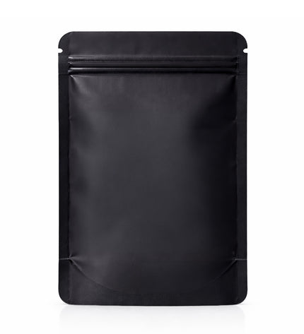 50 Pack – 7g Solid Color Mylar Bags with Square Window - Black
