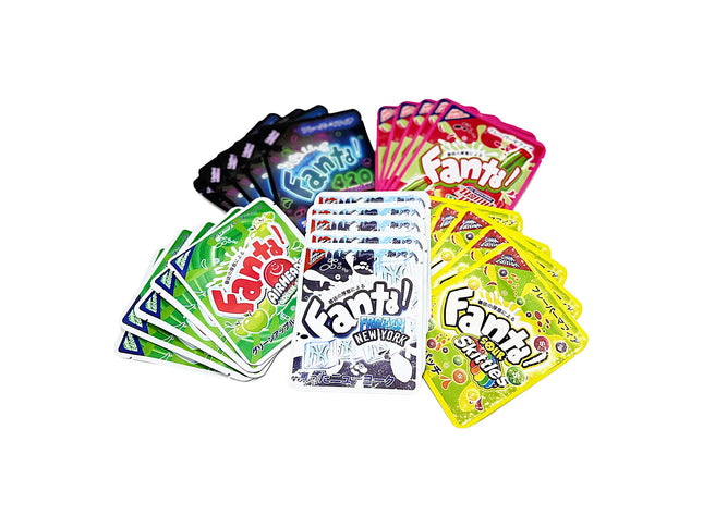 25 Pack 3.5g Thick Sticker Mylar Bags - Orange Soda Candy Collection Vol. 2 by Mylar Kings