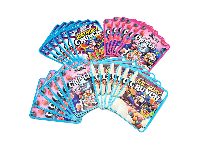 Mylar Kings 25 Pack 3.5g Thick Sticker Mylar Bags - Crunch Cereal Collection