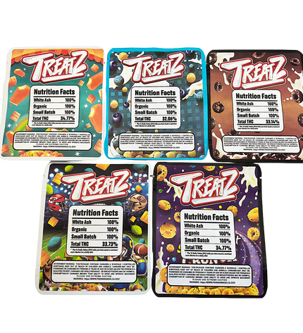 25-Pack 3.5g Thick Sticker Mylar Bags – Premium Resealable Packaging – Crunchy Snack Design Collection