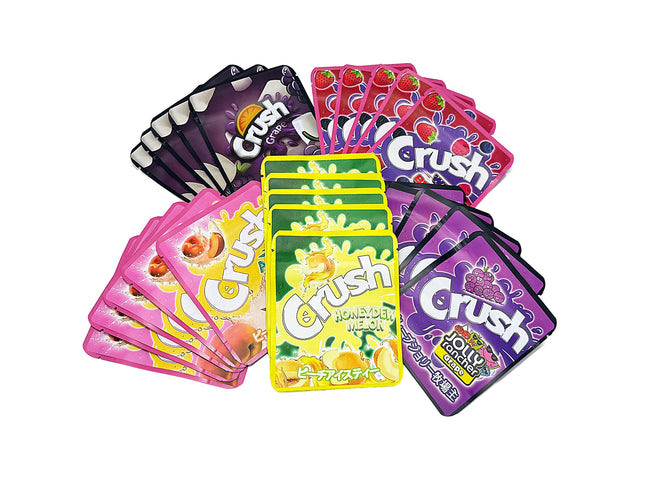 25 Pack 3.5g Thick Sticker Mylar Bags - Crush Soda Collection | Mylar Kings