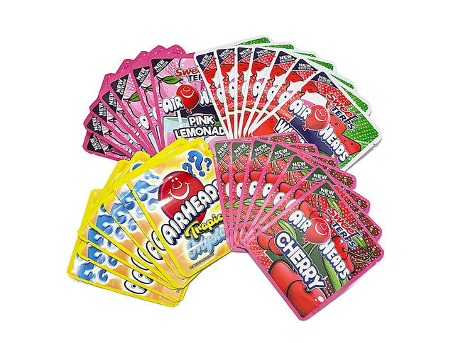 25 Pack 3.5g Thick Sticker Mylar Bags - Taffy Candy Candy Collection | Mylar Kings Packaging