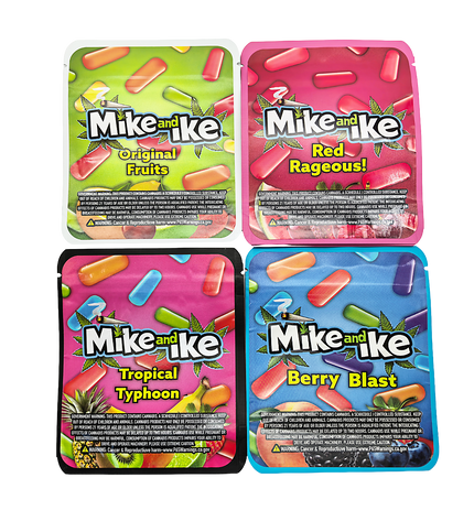 25-Pack 3.5g Thick Sticker Mylar Bags – Premium Resealable Packaging – Fruity Candy Design Collection