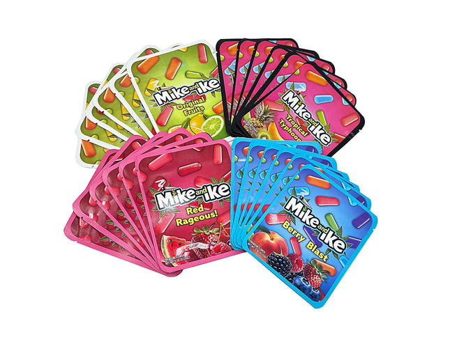 25-Pack 3.5g Thick Sticker Mylar Bags – Premium Resealable Packaging – Fruity Candy Design Collection