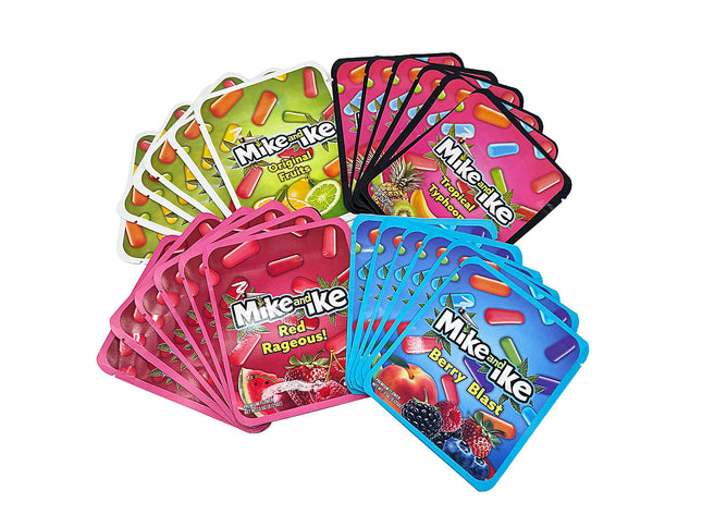 25-Pack 3.5g Thick Sticker Mylar Bags – Premium Resealable Packaging – Fruity Candy Design Collection