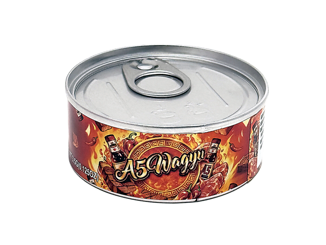 Shop 12 Pack 3.5g A5 Wagyu Tin Can Containers | Mylar Kings