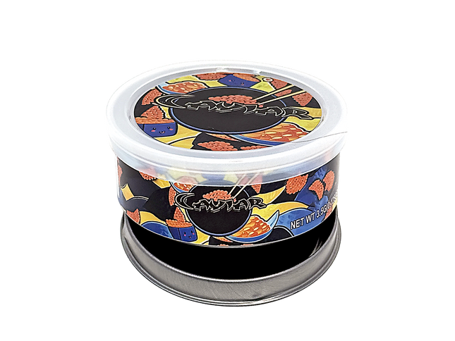 12 Pack 3.5g Caviar Tin Can Storage Containers by Mylar Kings