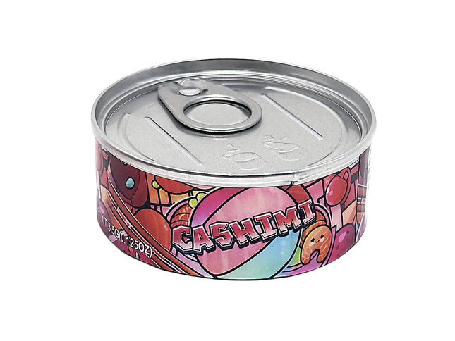 12 Pack 3.5g Cashimi Tin Can Storage Containers - Mylar Kings