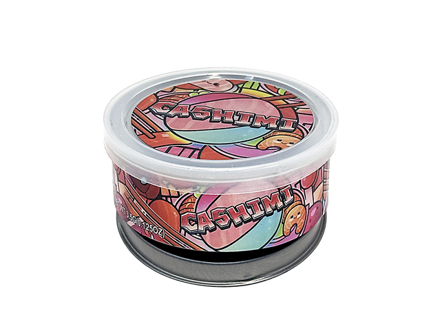 12 Pack 3.5g Cashimi Tin Can Storage Containers - Mylar Kings