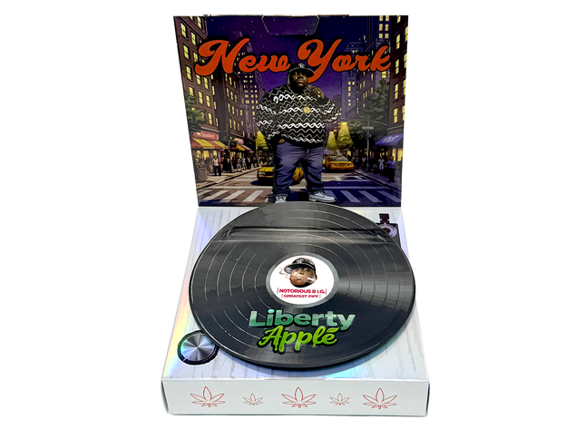 12 Pack 3.5g Vinyl Record Style Mylar Bags – Apple Graphic