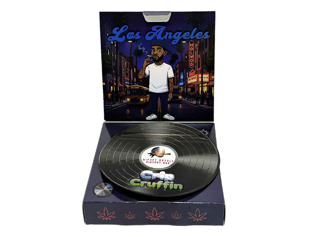 12 Pack 3.5g Vinyl Record Style Mylar Bags – Muffin Design