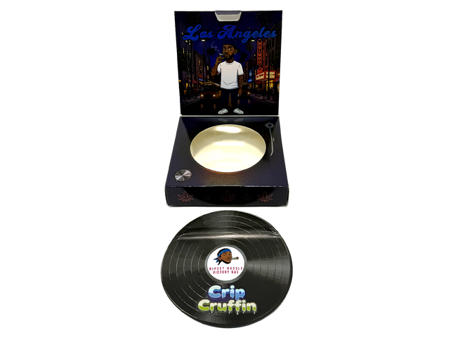 12 Pack 3.5g Vinyl Record Style Mylar Bags – Muffin Design