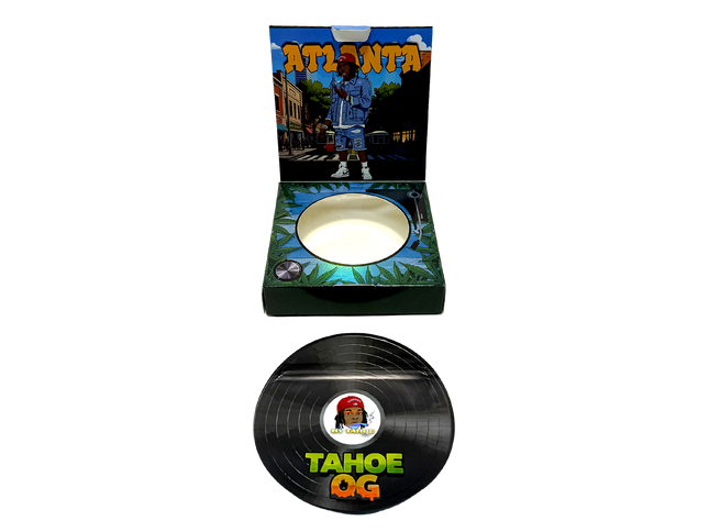 12 Pack 3.5g Vinyl Record Style Mylar Bags – Lake Design