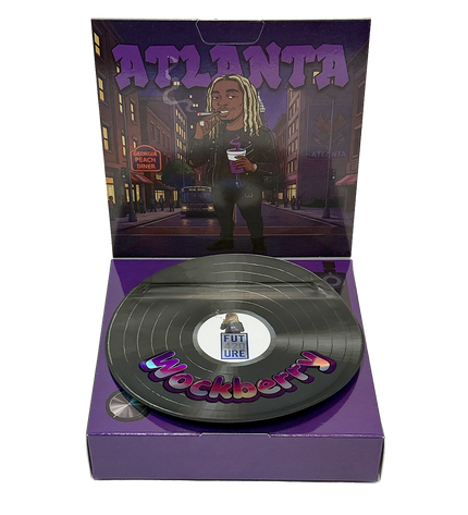 12 Pack 3.5g Vinyl Record Style Mylar Bags – Berry Design