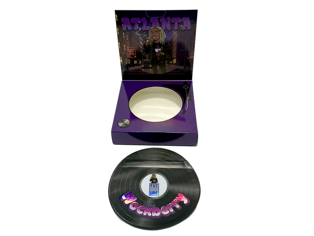 12 Pack 3.5g Vinyl Record Style Mylar Bags – Berry Design