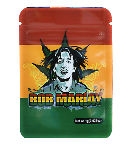100 Pack 1g Mylar Bags – Music Character Graphic