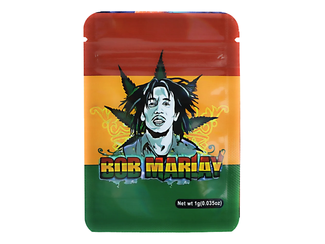 100 Pack 1g Mylar Bags – Music Character Graphic