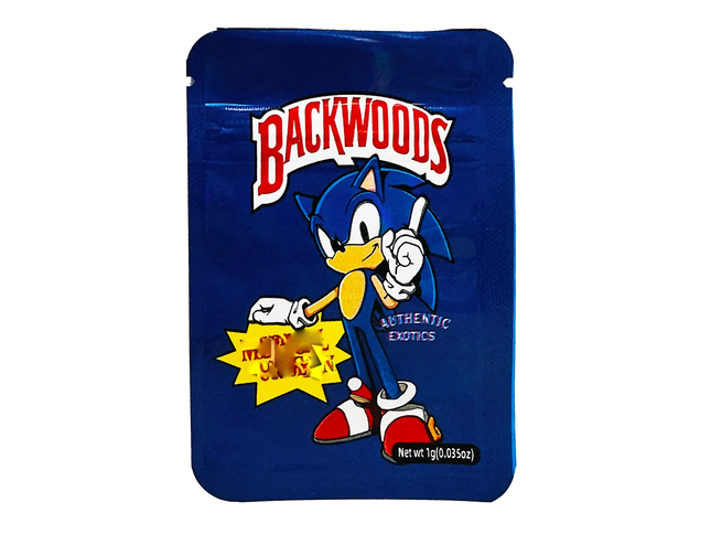 100 Pack 1g Mylar Bags – Sonic Character Graphic