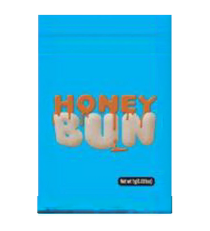 100 Pack 1g Mylar Bags – Honey Bun Graphic