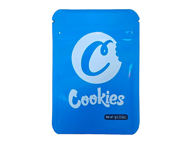 100 Pack 1g Mylar Bags – Cookie Graphic